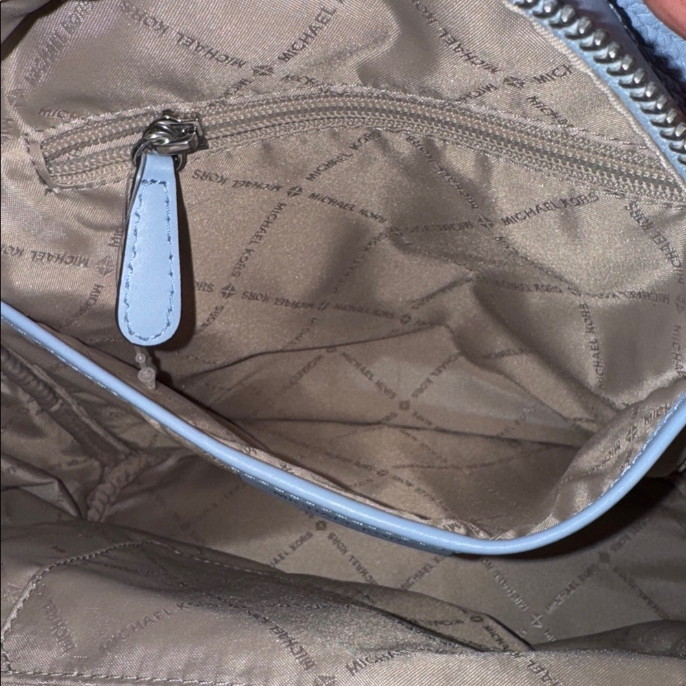 Michael Kors Kenly Blue Leather Studded Backpack - Picture 10 of 17
